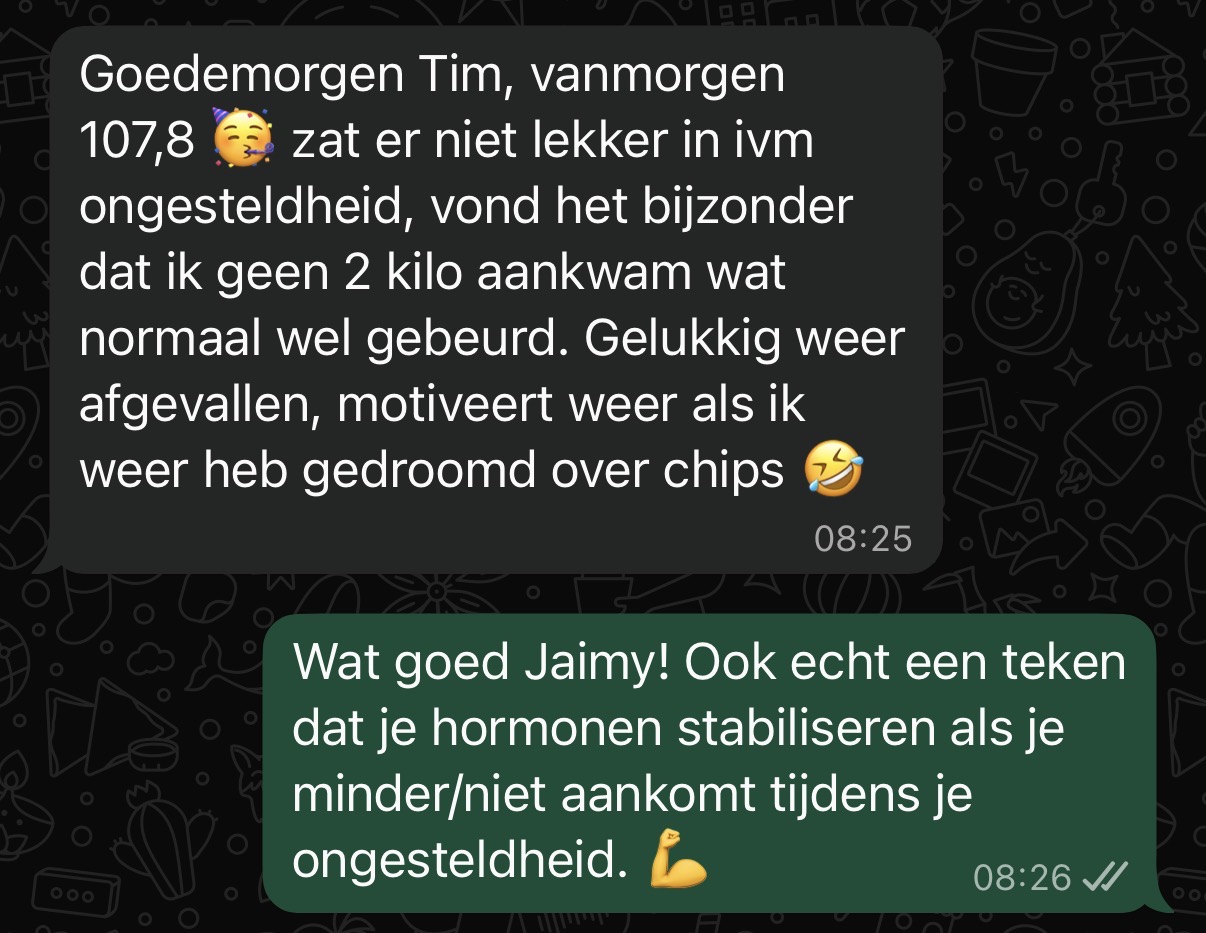 WhatsApp-bericht van een Fit Mom-cliënt 9