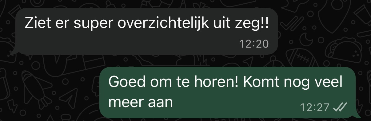 WhatsApp-bericht van een Fit Mom-cliënt 6