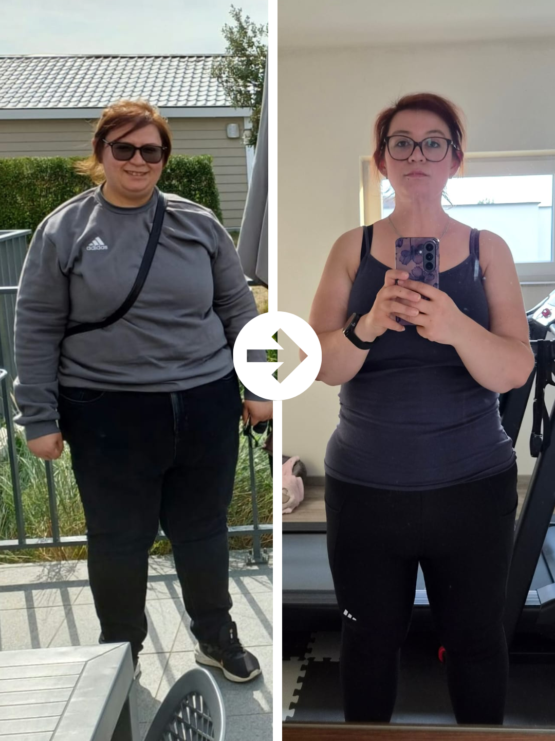 Resultaat van een Fit Mom-client: duidelijk gewichtsverlies